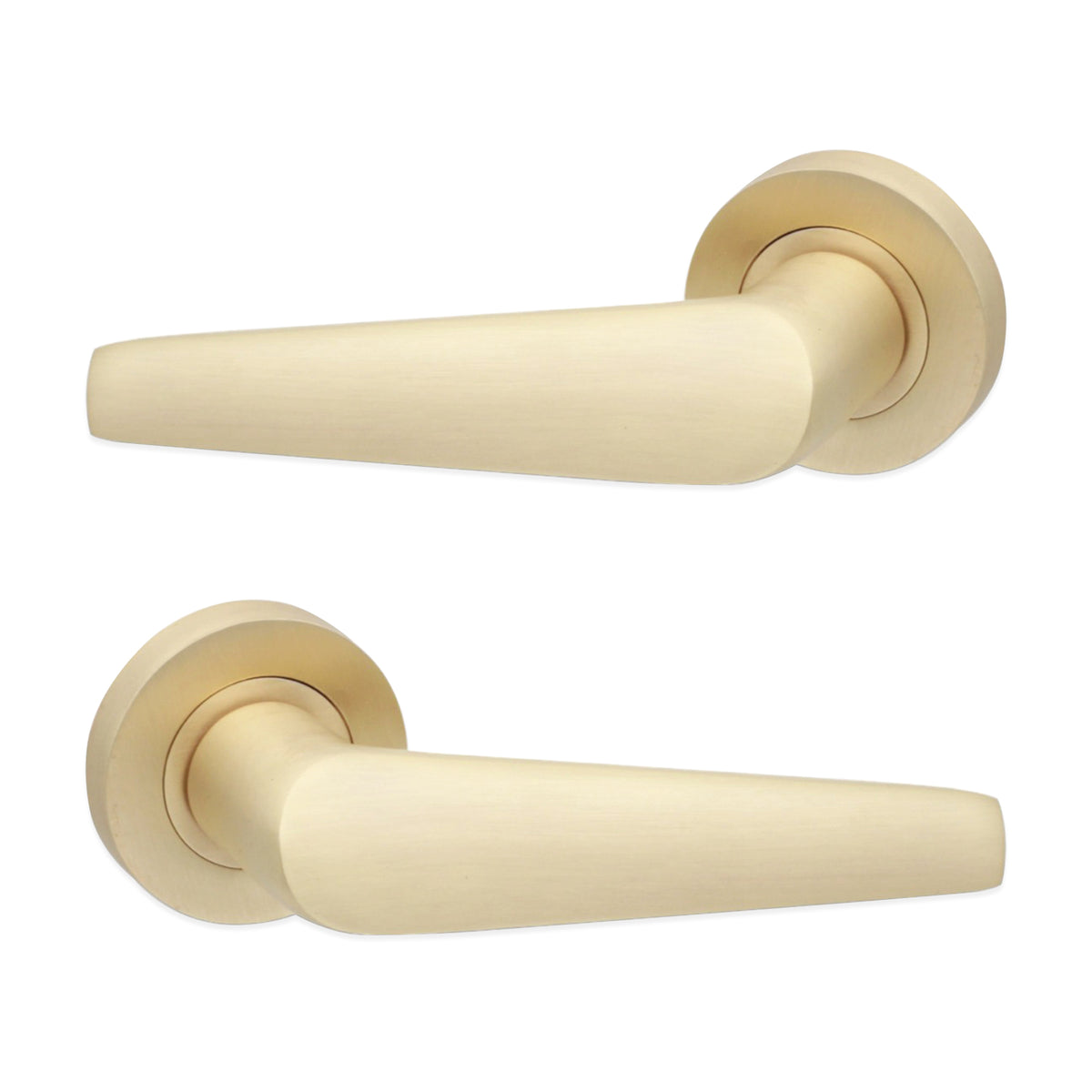 Aero Lever on Rose Satin Brass