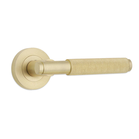 Connaught Lever on Rose Satin Brass