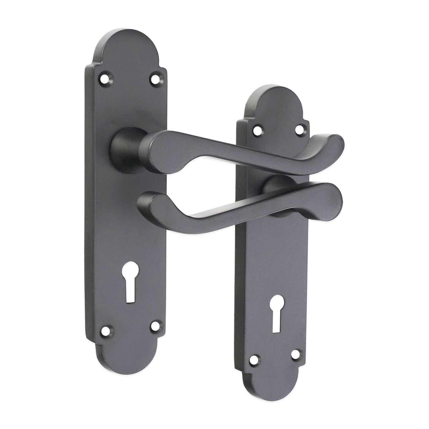 Oakley Lever on Backplate Lock Matt Black
