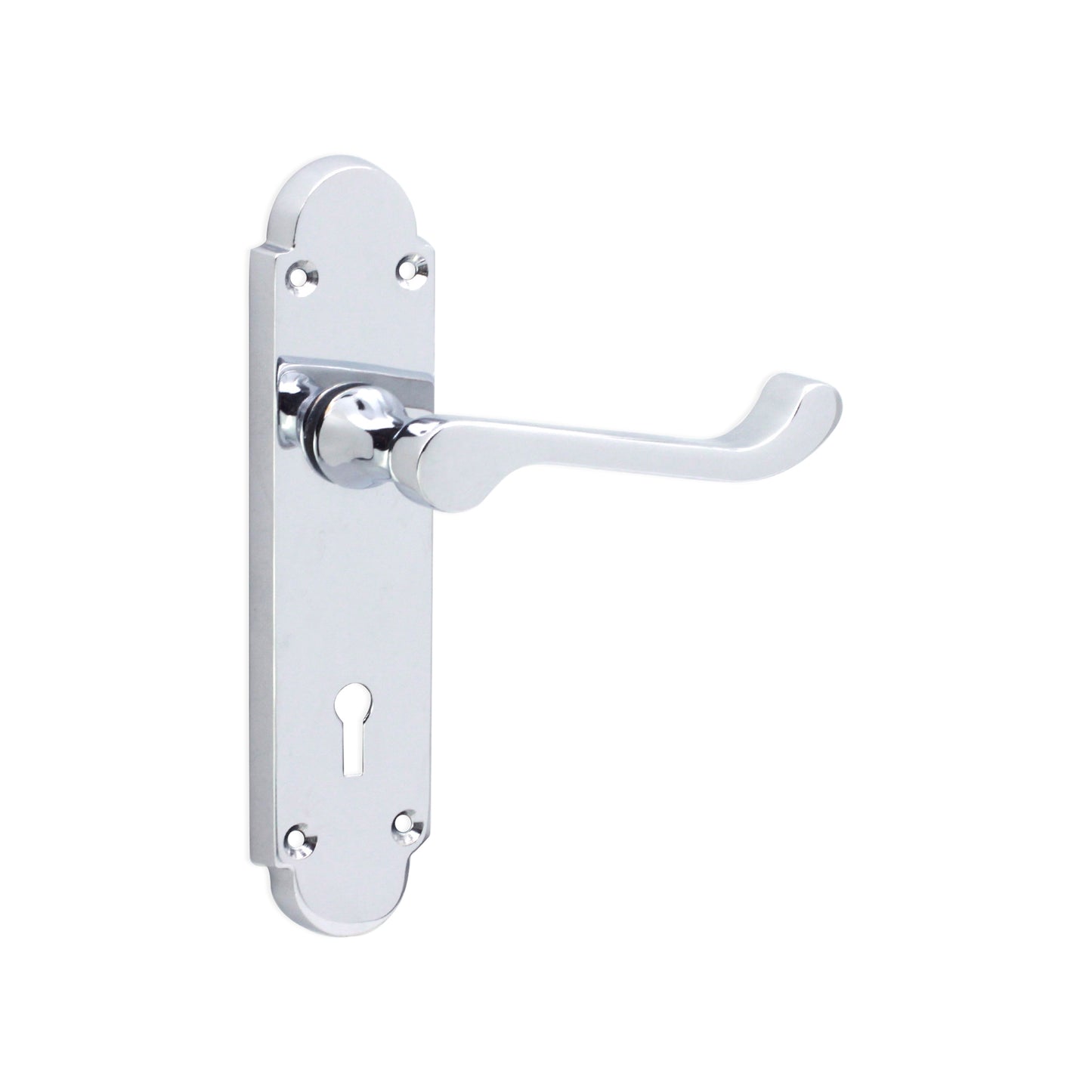 Oakley Lever on Backplate Lock Polished Chrome