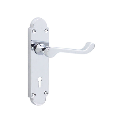 Oakley Lever on Backplate Lock Polished Chrome