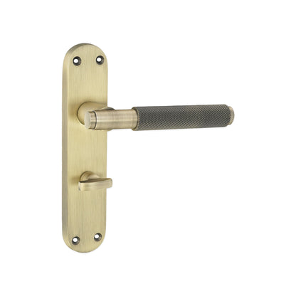 Connaught Knurled Lever on Backplate Bathroom Matt Antique