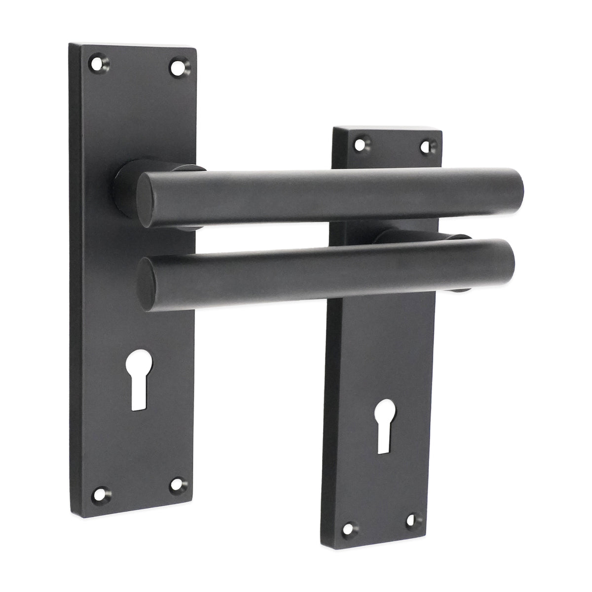 Jura Lever on Backplate Lock Matt Black