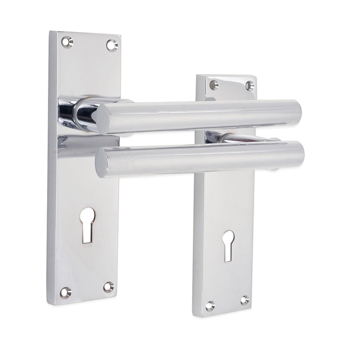 Jura Lever on Backplate Lock Polished Chrome