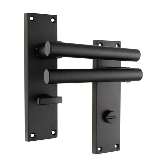 Jura Lever on Backplate Bathroom Matt Black
