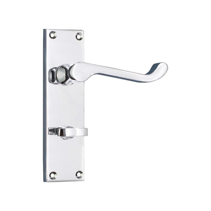Victorian Scroll Bathroom Lever Handle 150mm Polished Chrome