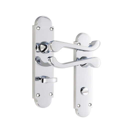 Oakley Lever on Backplate Bathroom Satin Nickel