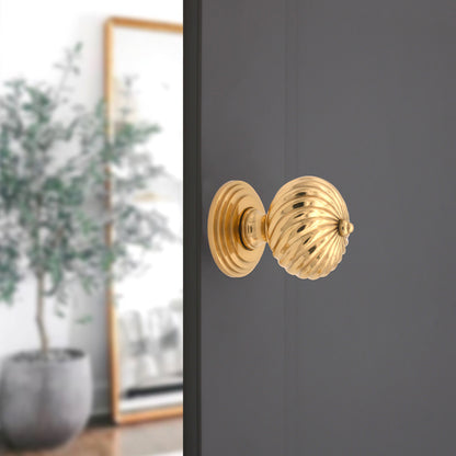 Burcot Mortice Door Knob Polished Brass
