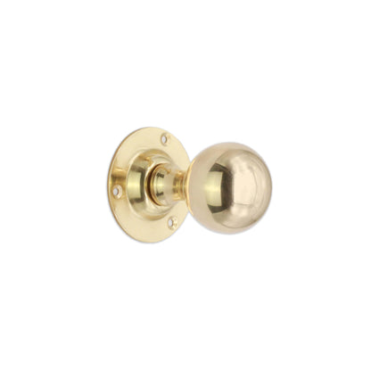 Ball Door Knob Polished Brass