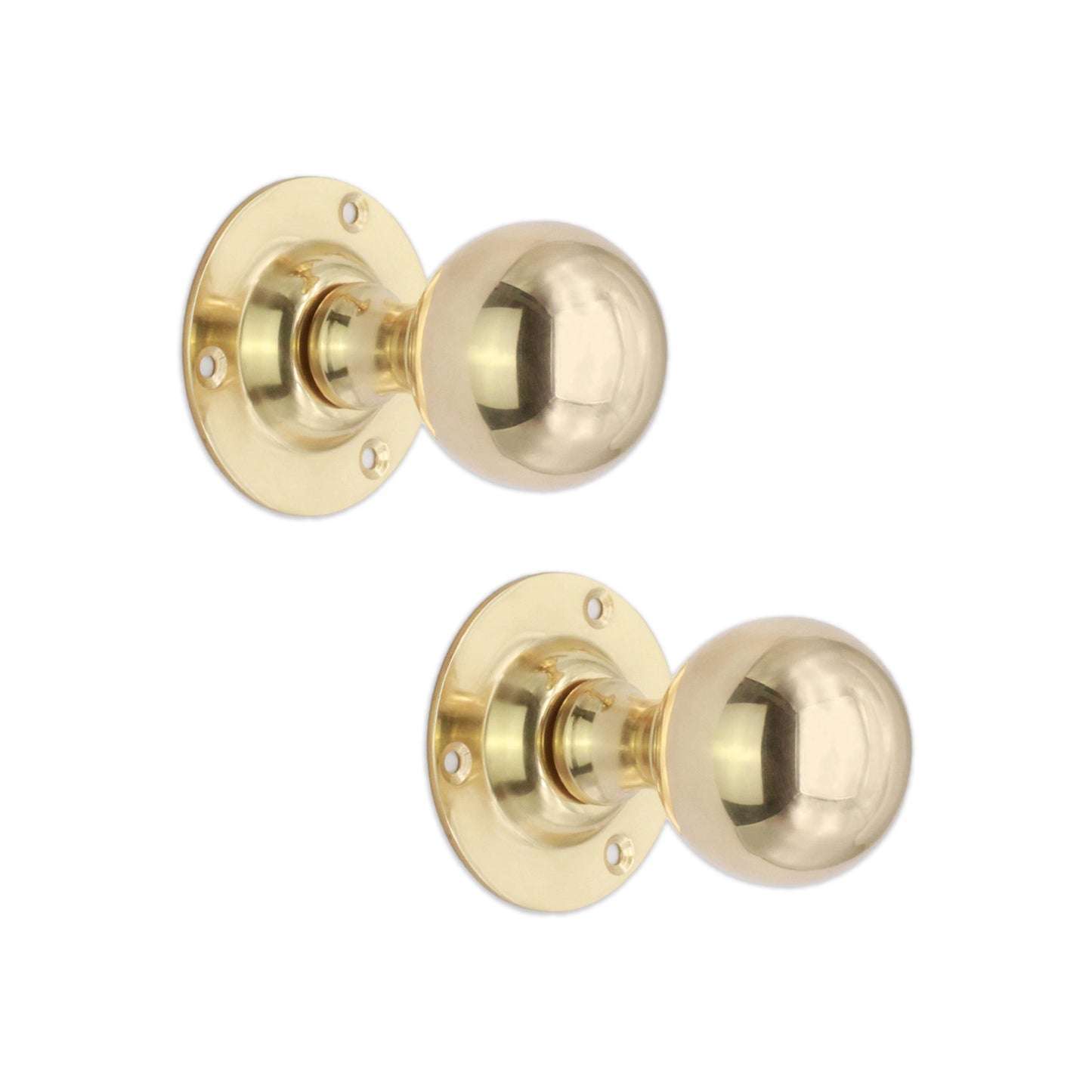 Ball Door Knob Polished Brass