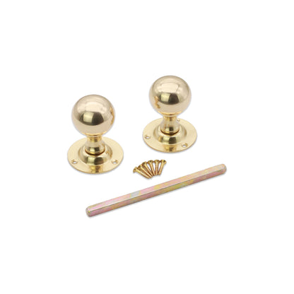 Ball Door Knob Polished Brass