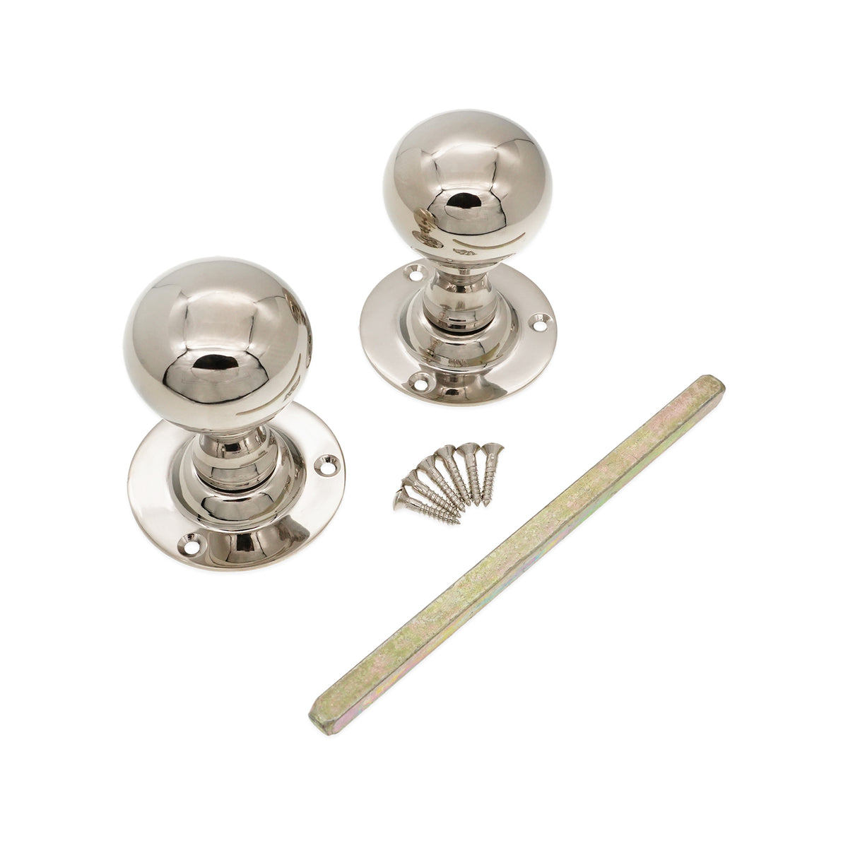 Ball Door Knob Polished Nickel