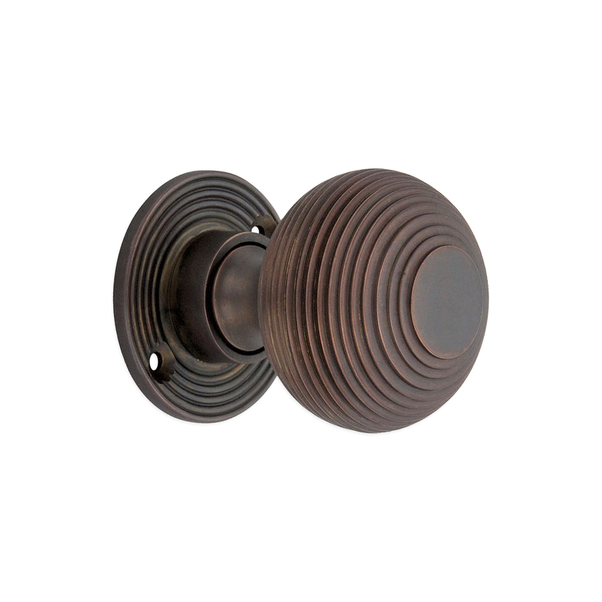 Beehive 50mm Rim/Mortice Door Knob Aged Bronze