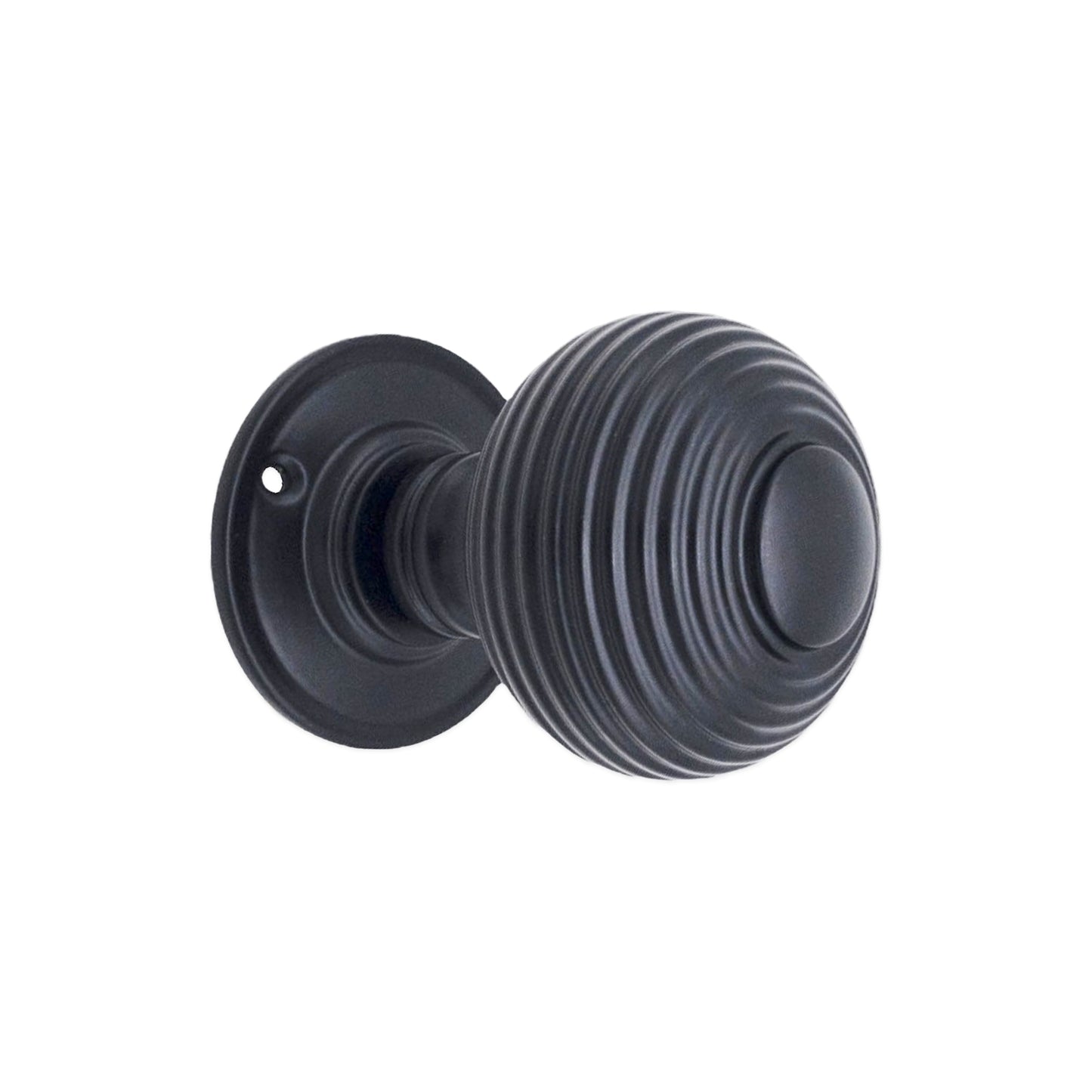 Beehive Large 60mm Mortice Door Knob Matt Black