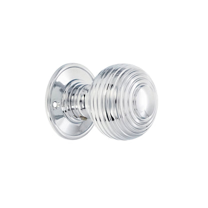 Beehive Large 60mm Mortice Door Knob Polished Chrome