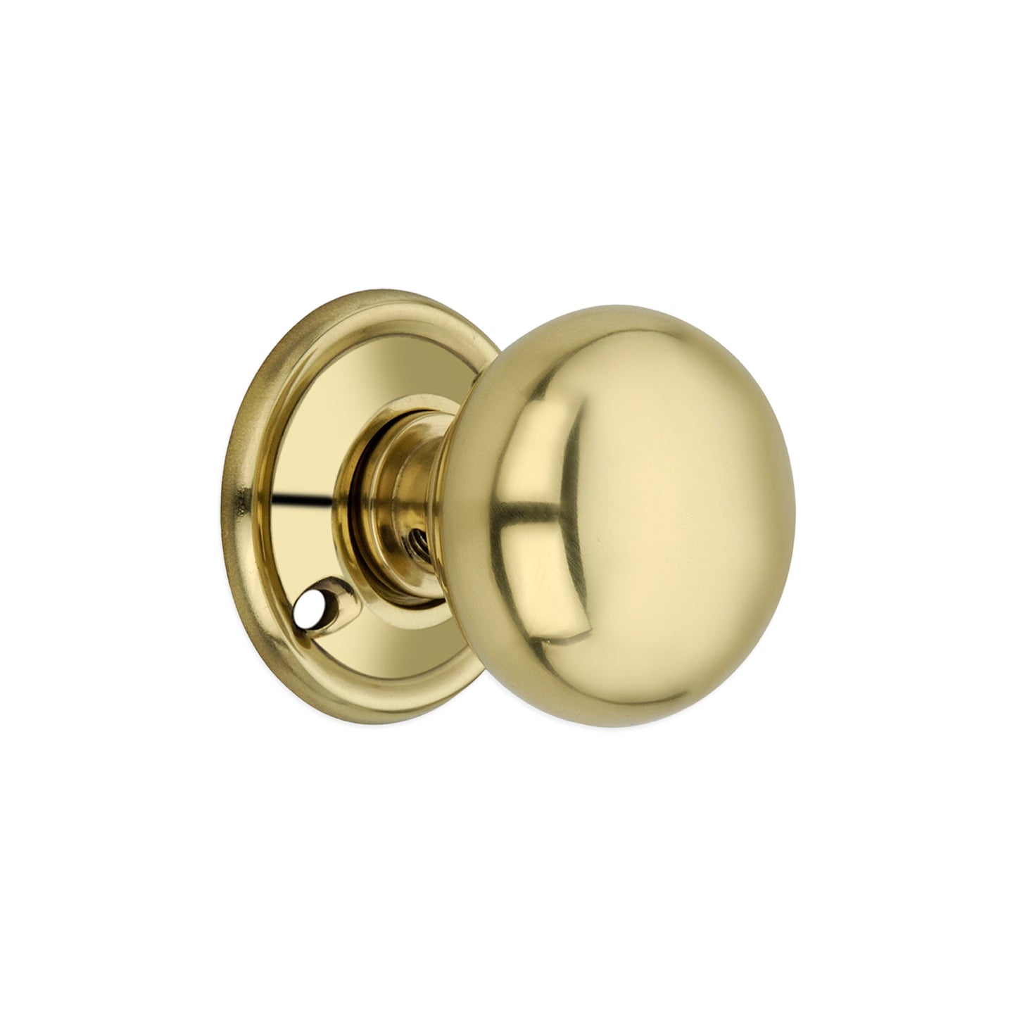 Cottage Small 40mm Rim/Mortice Door Knob Polished Brass