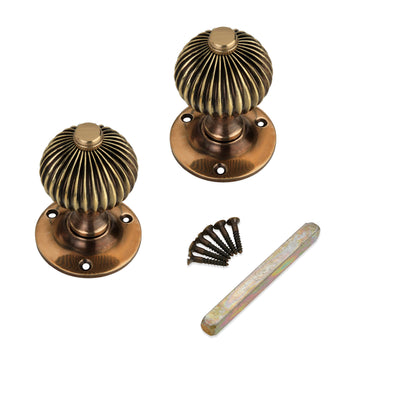 Regency Mortice Door Knob Aged Brass
