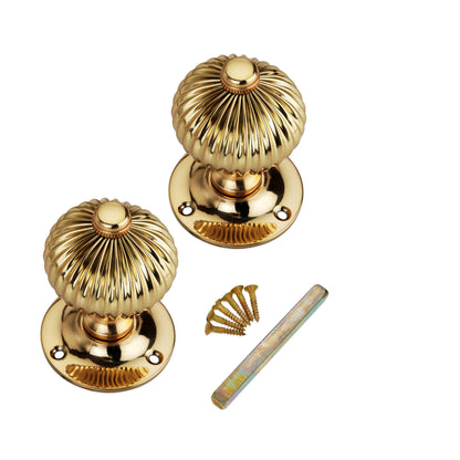 Regency Mortice Door Knob Polished Brass