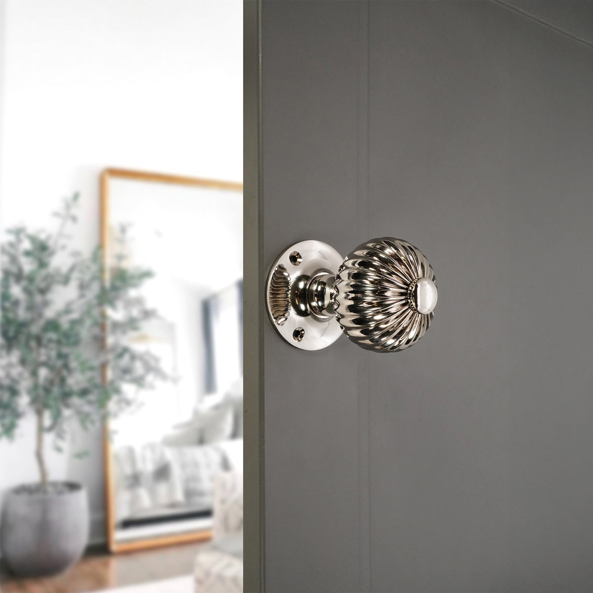 Regency Mortice Door Knob Polished Nickel