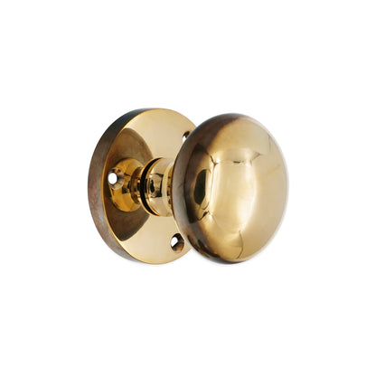 Victorian Mortice Door Knob Aged Brass