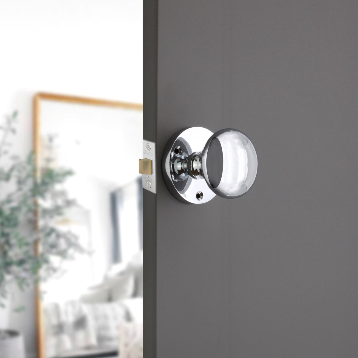 Victorian Door Knob Polished Chrome