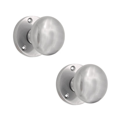 Victorian Door Knob Satin Chrome
