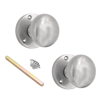 Victorian Door Knob Satin Chrome