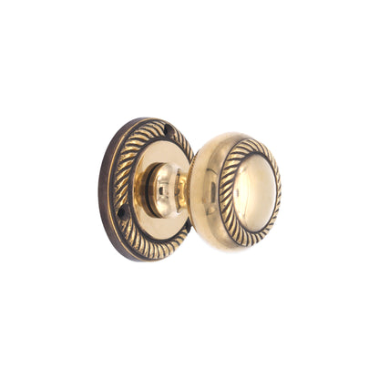 Georgian Mortice Door Knob Aged Brass