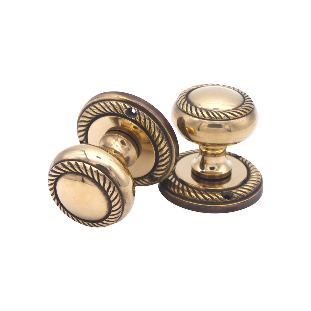 Georgian Mortice Door Knob Aged Brass