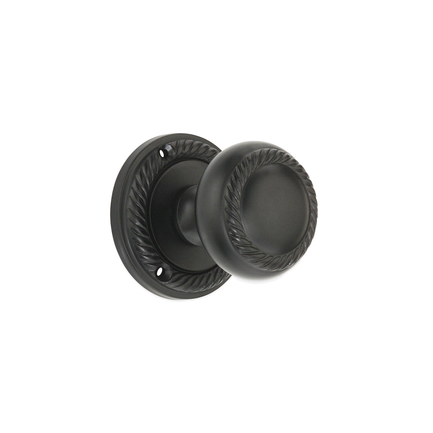 Georgian Mortice Door Knob Matt Black