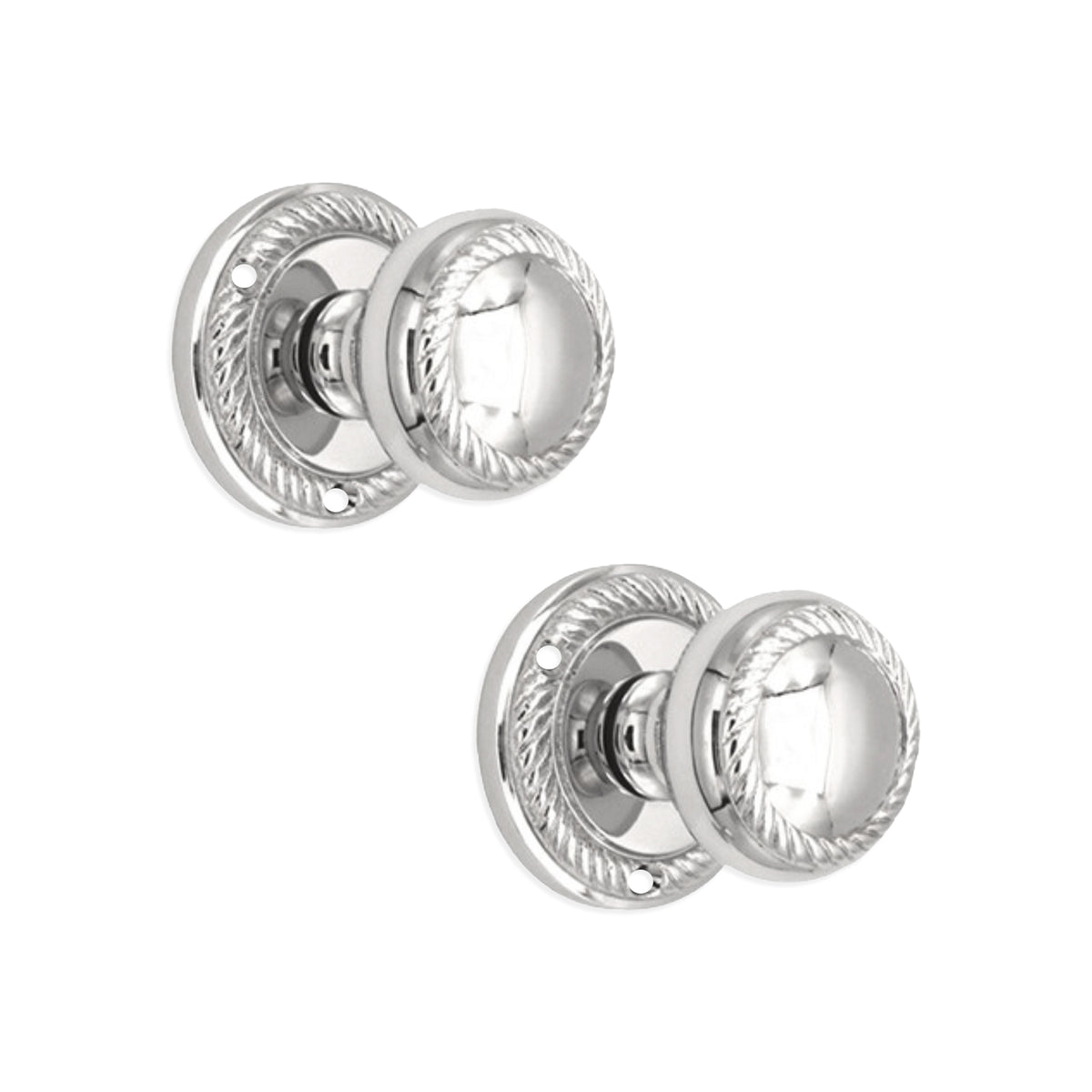 Georgian Mortice Door Knob Polished Chrome