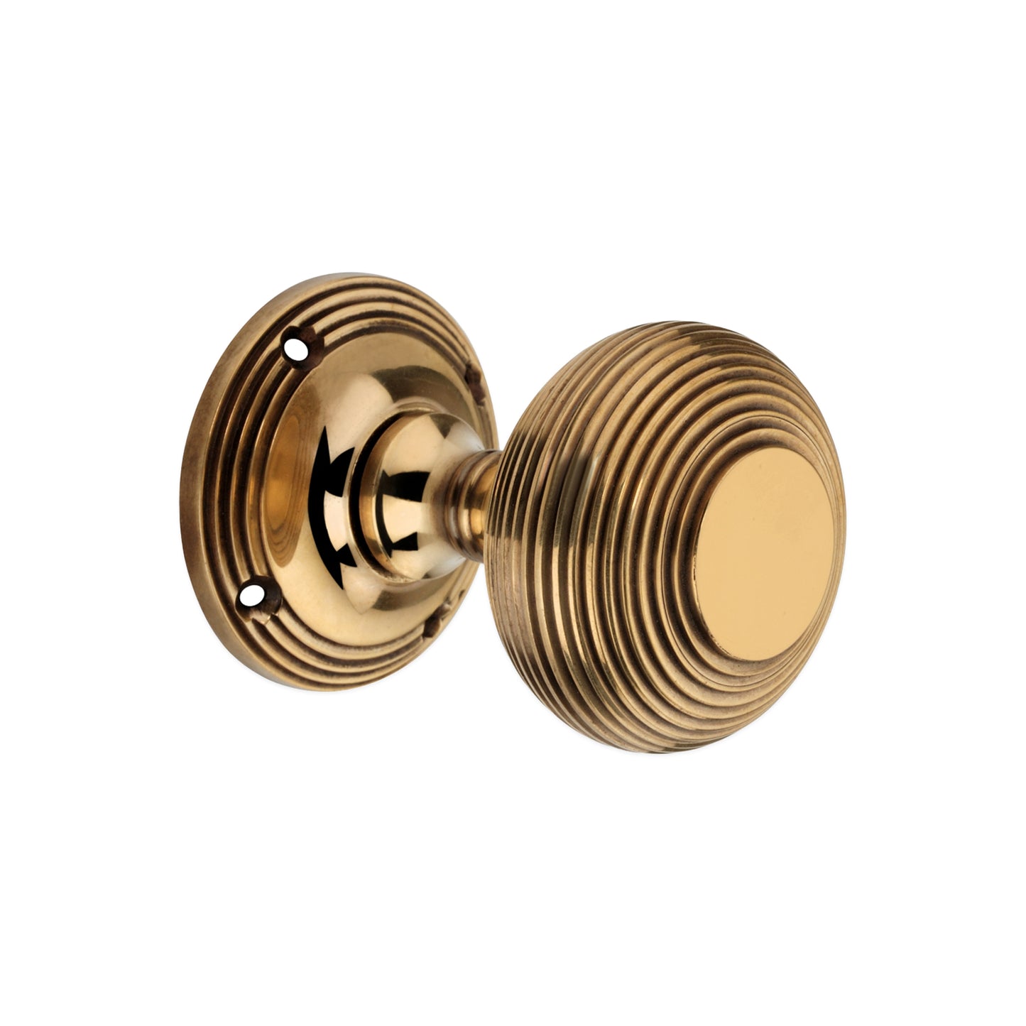 Beehive Door Knob 55mm Aged Brass