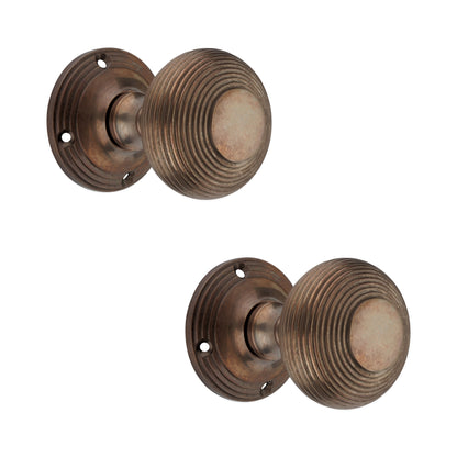 Beehive Door Knob 55mm Antique