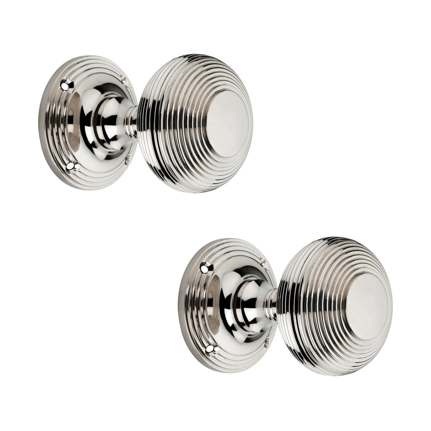 Beehive Door Knob 55mm Polished Nickel