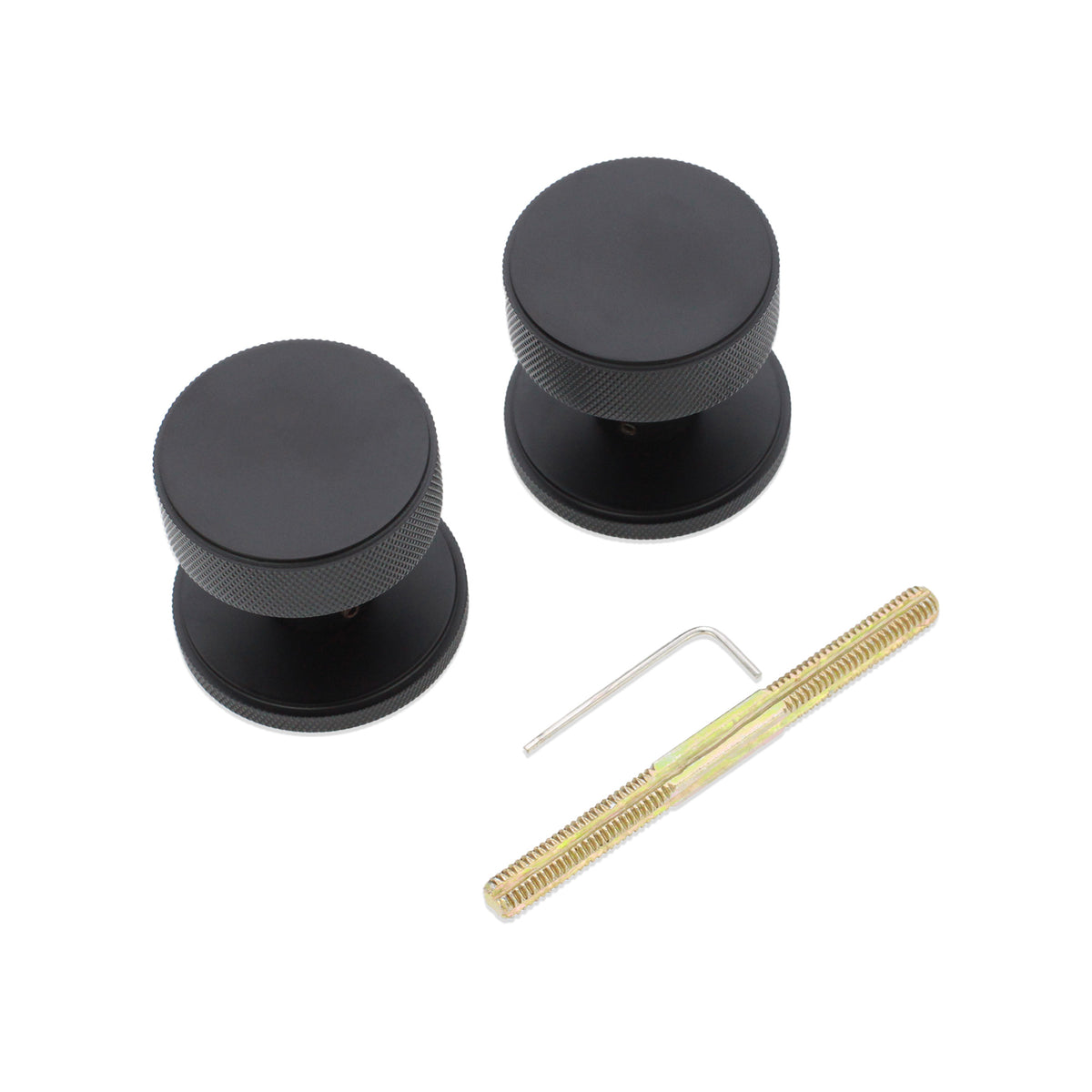Connaught Knurled Door Knob Matt Black