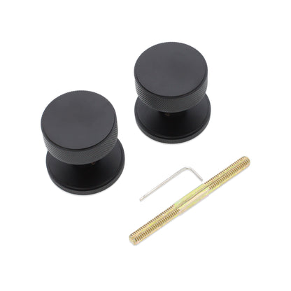 Connaught Knurled Door Knob Matt Black