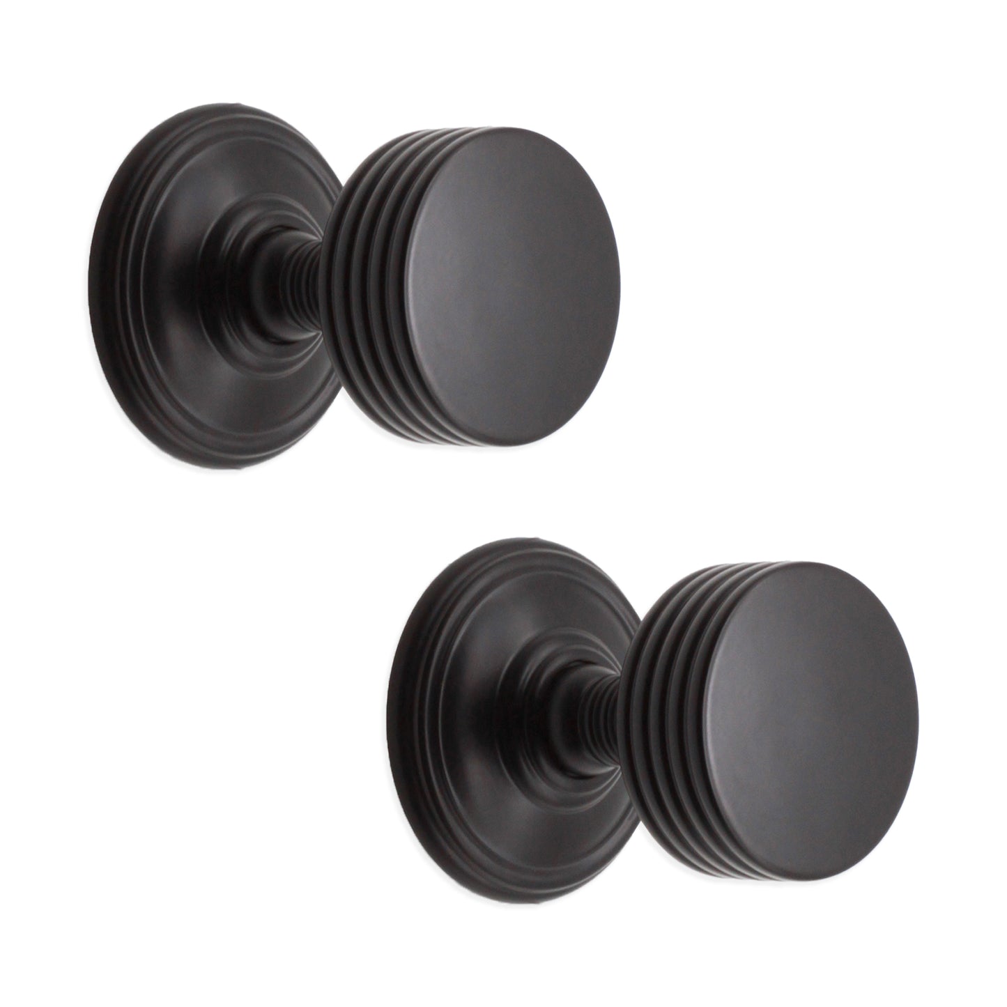 Oxford Mortice Door Knob Matt Black