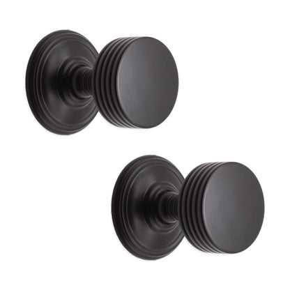Oxford Mortice Door Knob Matt Black