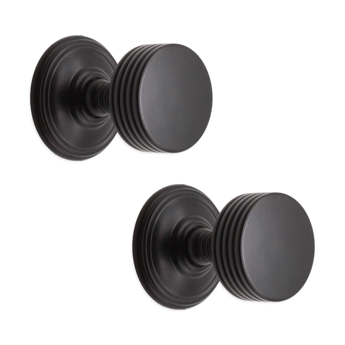 Oxford Mortice Door Knob Matt Black