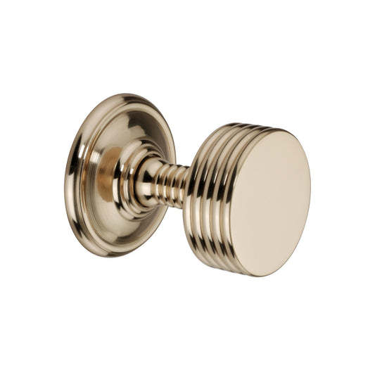 Oxford Mortice Door Knob Polished Brass