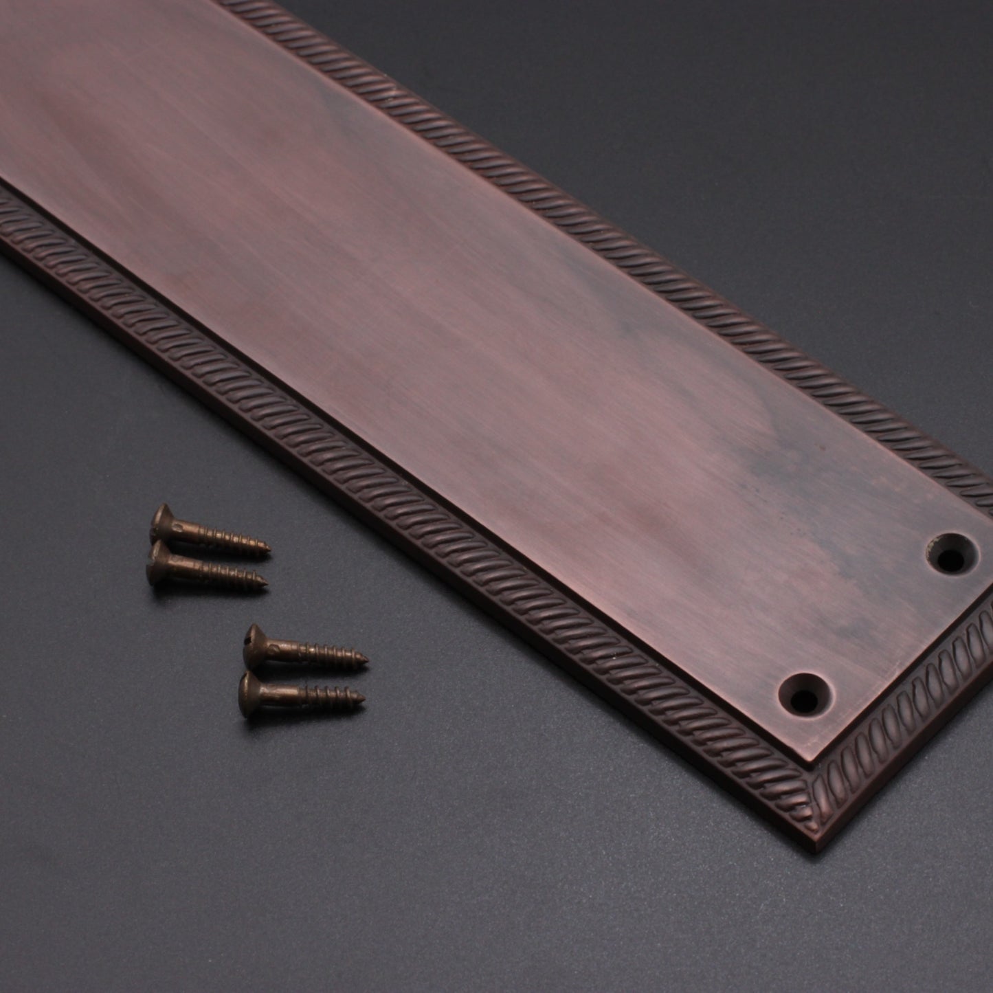 Georgian Finger Plate 300mm Aged Bronze