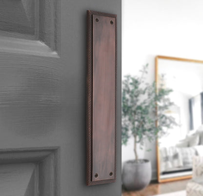 Georgian Finger Plate 300mm Aged Bronze
