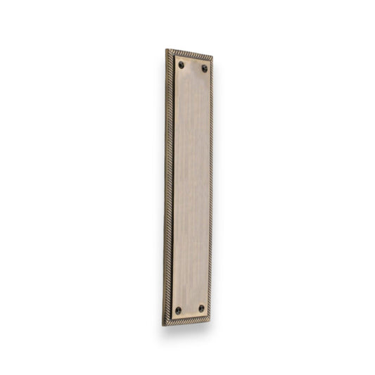 Georgian Finger Plate 300mm Antique Brass