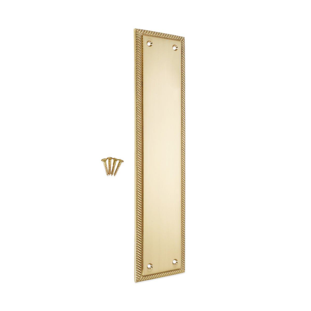 Georgian Finger Plate 300mm Polished Brass