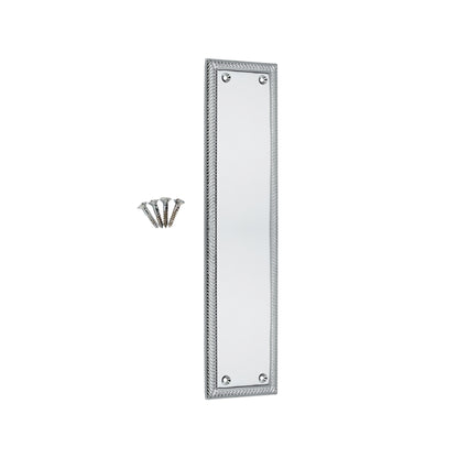 Georgian Finger Plate 300mm Polished Chrome