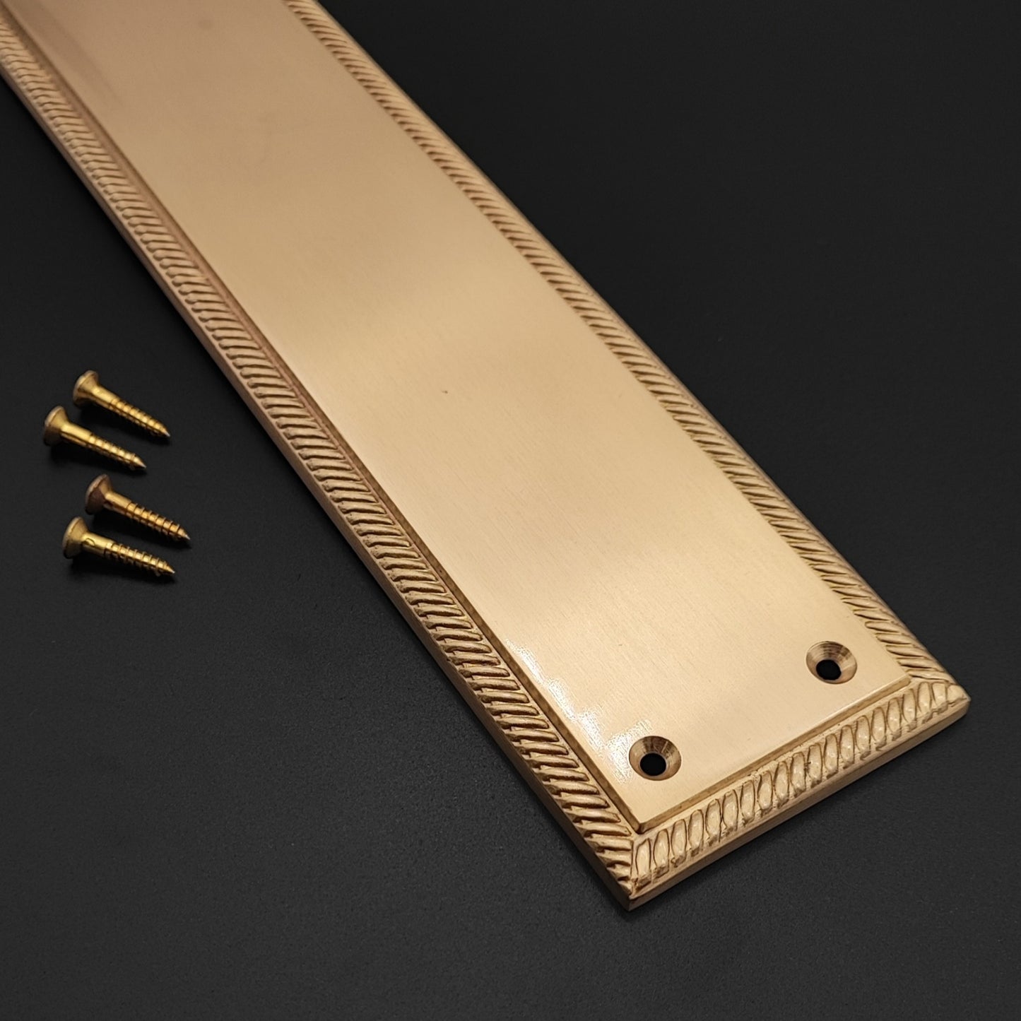 Georgian Finger Plate 300mm  Satin Brass