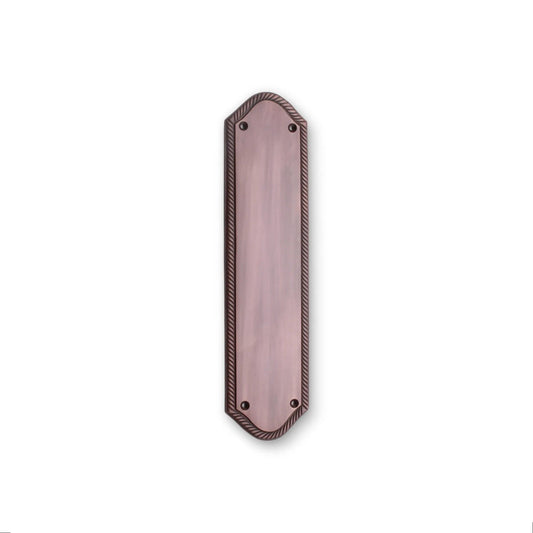 Georgian Half Round Finger Plate 300mm Aged Bronze
