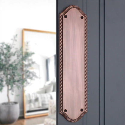 Georgian Half Round Finger Plate 300mm Aged Bronze