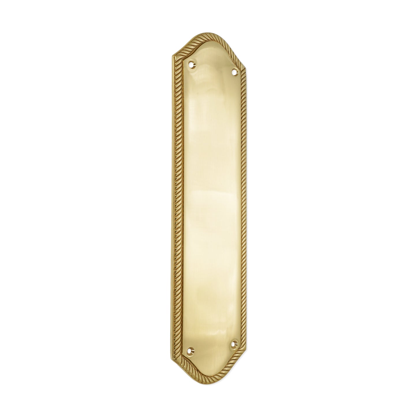 Georgian Half Round  Finger Plate 300mm Polished Brass