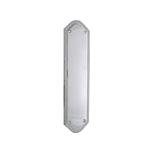 Georgian Half Round Finger Plate 300mm Polished Chrome